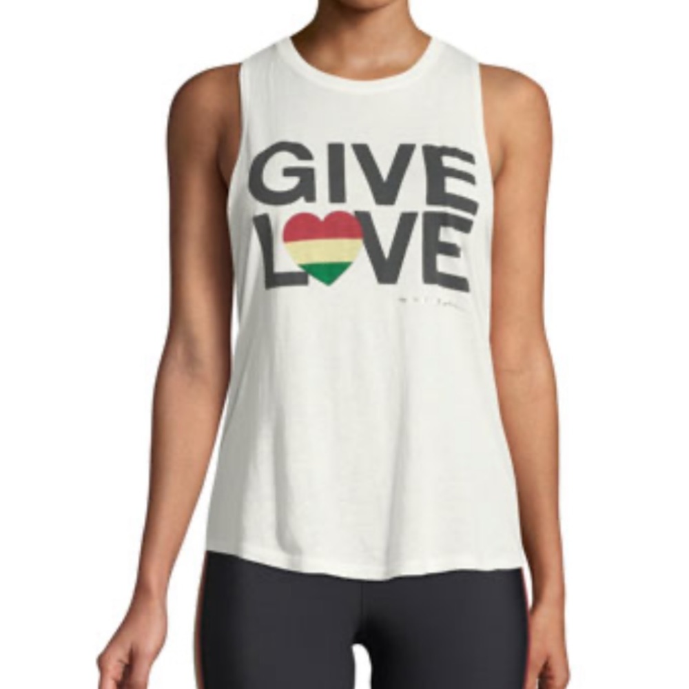 Spiritual Gangster GIVE LOVE muscle tee